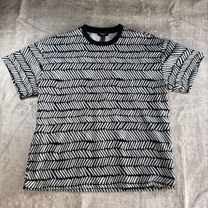 Forever 21 M Cotton Short Sleeve Knit T Shirt for Men Zebra